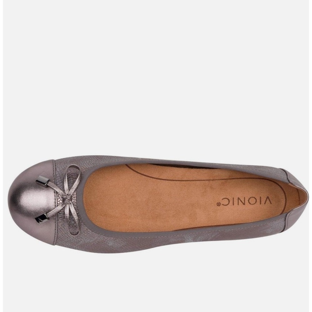 Vionic Minna Pewter (Dark Grey) Flats - Picture 3 of 7